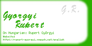 gyorgyi rupert business card